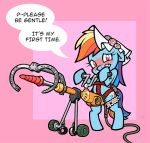  accessory bdsm blush bridal_veil clamp dildo equid equine female friendship_is_magic garter harness horse jackhammer mammal my_little_pony piston pony power_tool rainbow_dash_(mlp) sex_toy shackles strapon tools toonbat 