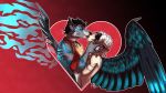  absurd_res anthro digital_media_(artwork) female fur gotikamaamakitog hair hi_res kissing love male smile 