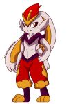  2020 abs absurd_res alpha_channel anthro biped digital_media_(artwork) floppy_ears freckles fur gigantamax_cinderace gigantamax_pok&eacute;mon hi_res lagomorph long_ears lop_ears male mammal nintendo orange_eyes pok&eacute;mon pok&eacute;mon_(species) red_body red_fur screamoshaymin simple_background solo spyce_tamamo video_games white_body white_fur yellow_body yellow_fur 