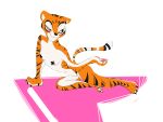  2020 4:3 alpha_channel anthro blush breasts felid female fur genitals hi_res mammal nude orange_body pantherine seductive solo striped_body striped_fur stripes tiger xaskai 