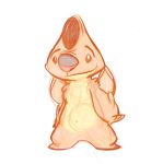  2020 alien ambiguous_gender colored_sketch digital_drawing_(artwork) digital_media_(artwork) disney experiment_(lilo_and_stitch) fur heat_(lilo_and_stitch) hi_res lilo_and_stitch looking_at_viewer navel orange_body orange_fur red_nose simple_background smile solo standing starryblast9 white_background yellow_body yellow_fur 