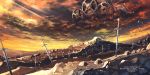  anonamos cloud cloudy_sky copyright_name fate/stay_night fate_(series) field_of_blades gears highres light_rays rock scenery sky unlimited_blade_works 