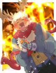  antlers blush capreoline cervid clothing coat hi_res holidays horn male mammal namiki_te reindeer scarf tokyo_afterschool_summoners topwear valentine&#039;s_day video_games youl 
