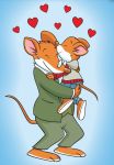  benjamin_stilton geronimo_stilton hug nephew uncle uncle_and_nephew unknown_artist young 