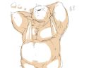  ! 2013 anthro beakbum belly eyes_closed hi_res kemono male mammal moobs overweight overweight_male simple_background solo text towel ursid 