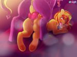 2020 anal anal_penetration animal_genitalia blush digital_media_(artwork) dragk duo equestria_girls equid equine erection female female_penetrated feral friendship_is_magic fur genitals hair hi_res horn male male/female male_penetrating mammal multicolored_hair my_little_pony nude open_mouth penetration penis pussy sex smile sunset_shimmer_(eg) tongue unicorn 
