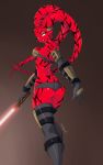  2017 alien alien_humanoid annoyed armor bald bra breasts butt clothed clothing digital_media_(artwork) english_text eyebrows eyelashes facial_markings head_markings hi_res humanoid krakenparty lightsaber looking_back markings melee_weapon not_furry open_mouth partially_clothed presenting presenting_hindquarters red_body red_skin side_boob simple_background solo star_wars striped_body stripes tattoo teeth text twi&#039;lek underwear watermark weapon yellow_eyes 
