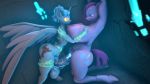  16:9 3d_(artwork) anthro blue_hair bodily_fluids breasts cozy_glow_(mlp) cum digital_media_(artwork) equid equine female friendship_is_magic genital_fluids gynomorph hair hatter&#039;s_lye hi_res horn horse intersex mammal my_little_pony pinkie_pie_(mlp) source_filmmaker winged_unicorn wings young 