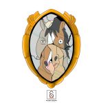  1:1 2020 beatrice_horseman bojack_horseman bojack_horseman_(character) broken_mirror butterscotch_horseman equid equine female hi_res hiram_ochoa horse looking_at_viewer male mammal mirror netflix signature simple_background white_background 