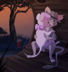  2020 absurd_res anthro balls bernard bottomless buckteeth clothed clothing cuckold detailed_background dipodomyine disney don_bluth duo_focus eyelashes fedora female genitals grass group half-closed_eyes hat headgear headwear heteromyid hi_res interspecies jacket jake_(the_rescuers) kangaroo_mouse male male/female mammal mastery_position miss_bianca mouse murid murine narrowed_eyes neck_bow nude open_jacket open_mouth outside partially_clothed penetration penis rodent semi-anthro sex sitting smile teeth the_rescuers topwear torinsangel tree vaginal vaginal_penetration 