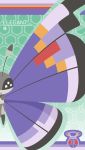  badge black_eyes bug bug_badge butterfly creature english_text gym_leader_badge insect looking_at_viewer namima_usagi no_humans pokemon pokemon_(creature) solo vivillon vivillon_elegant_pattern 