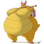  1:1 absurd_res aesirfeather anthro breasts female hi_res koopa koopaling mario_bros mostly_nude nintendo non-mammal_breasts overweight scalie solo video_games wendy_o._koopa 