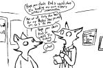 2020 black_and_white canid canine clothed clothing dialogue disney english_text fox fur holding_object humor implied_incest inside mammal monochrome mrs._wilde nick_wilde parent parent_and_child speech_bubble text the_weaver zootopia 