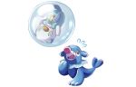 @_@ bubble commentary conmimi creature english_commentary fangs floating full_body gen_5_pokemon gen_6_pokemon in_bubble looking_at_another looking_up no_humans oshawott pokemon pokemon_(creature) popplio simple_background white_background 