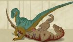  2015 animal_genitalia cloaca dinosaur dromaeosaurid duo erection female feral genitals hi_res male male/female nude penis reptile scalie sex stardragon102 theropod 