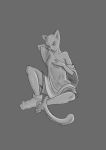  absurd_res baggy_clothing barefoot clothing hi_res legwear monochrome shrinking sitting socks surprise tail_growth tfancred transformation 