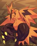  2020 alternate_version_at_source anthro anthrofied areola avian beak belly bird blush breasts claws feathers female galarian_zapdos genitals legendary_pok&eacute;mon nintendo nipples nude orange_body orange_feathers pok&eacute;mon pok&eacute;mon_(species) pussy regional_variant slightly_chubby small_breasts solo tentabat toe_claws video_games yellow_sclera 