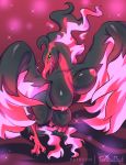  2020 alternate_version_at_source anthro anthrofied areola avian beak big_breasts bird black_body black_feathers breasts feathers female fire galarian_moltres green_eyes legendary_pok&eacute;mon looking_at_viewer nintendo nipples non-mammal_breasts nude pok&eacute;mon pok&eacute;mon_(species) regional_variant signature solo tentabat tongue tongue_out video_games wings 