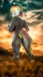  3d_(artwork) 9:16 anthro blue_body breasts digital_media_(artwork) equid equine female friendship_is_magic hair hi_res looking_at_viewer looking_back mammal multicolored_hair my_little_pony rainbow_dash_(mlp) screwingwithsfm solo 