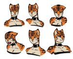  collar felid female ionic44 luigiix mammal model_sheet pantherine solo stripes tiger wild_(luigiix) yellow_eyes 