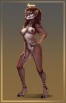  absurd_res blizzard_entertainment breasts canid canine claws clothing female footwear genitals halo hi_res high_heels mammal nude pussy shoes toxicnightcandy video_games warcraft were werecanid worgen 
