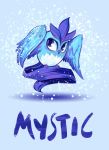  articuno bird bird_focus blue_theme creature english_text flying full_body gen_1_pokemon no_humans pokemon pokemon_(creature) pokemon_(game) pokemon_go purple_eyes snow solo team_mystic tintreas 