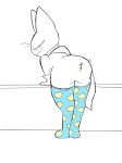  badgerrplay butt cartoon_network clothing domestic_cat felid feline felis hi_res legwear looking_back male mammal mao_mao:_heroes_of_pure_heart presenting presenting_hindquarters sheriff_mao_mao_mao socks stubby_tail thigh_highs thigh_socks 