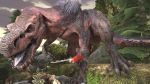  16:9 anjanath barlu bodily_fluids brute_wyvern capcom claws cum cumshot dinosaur ejaculation forest genital_fluids genitals masturbation monster_hunter penile penis reptile scalie teeth tree video_games 