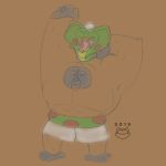  1:1 ape cartoon_network clothing coby_(mao_mao) connercoon haplorhine male mammal mao_mao:_heroes_of_pure_heart muscular muscular_male open_mouth orangusnake orangutan primate reptile scalie snake stretching tanner_(mao_mao) underwear yawn 