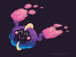  ^_^ alternate_color alternate_shiny_pokemon black_background closed_eyes closed_mouth commentary cosmog creature english_commentary full_body gen_7_pokemon nintooner no_humans pokemon pokemon_(creature) signature simple_background smile solo 