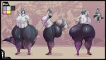  anthro big_breasts big_butt breasts butt clothed clothing dnp101 female hi_res huge_butt hyper hyper_butt mammal mature_female model_sheet mother parent procyonid raccoon sainthebeasts slightly_chubby yoga_pants 