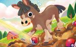  gen_7_pokemon horse mudbray official_art pokemon pokemon_trading_card_game shibuzoh 