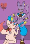  anthro anthro_on_anthro balls beerus butt dragon_ball dragon_ball_super duo erection genitals hi_res licking maccy male male/male muscular muscular_male taillove_(artist) tongue tongue_out 