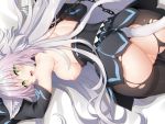  22jigen animal_ears anus atalanta_(fate) atalanta_alter breasts catgirl chain choker fang fate/grand_order fate_(series) green_eyes long_hair nipples nopan pantyhose pussy skirt skirt_lift tail topless torn_clothes uncensored waifu2x 