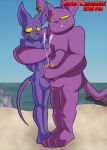  anthro beach beerus bodily_fluids brother brothers champa cum domestic_cat dragon_ball dragon_ball_super duo ejaculation felid feline felis frottage genital_fluids genitals hairless hairless_cat hi_res incest male male/male mammal nude penis purple_body purple_skin redcoonie seaside sex sibling sphynx_(cat) 