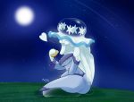  &lt;3 anthro big_breasts breasts female kawma kneeling moon night nihilego nintendo pok&eacute;mon pok&eacute;mon_(species) sky solo ultra_beast video_games 