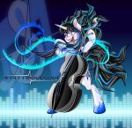  black_hair bowed_string_instrument cello dimidiummorsumbra equid feral friendship_is_magic fusion hair horn mammal musical_instrument my_little_pony octavia_(mlp) solo string_instrument tongue tongue_out unicorn vinyl_scratch_(mlp) 