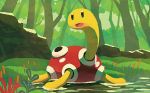  creature full_body gen_2_pokemon hyogonosuke no_humans official_art pokemon pokemon_(creature) pokemon_trading_card_game shell shuckle solo third-party_source 