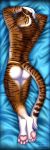  1:3 2020 absurd_res anthro anthro_pillow barefoot bodypillow butt dakimakura_design digital_media_(artwork) felid fur hi_res kirkesan looking_at_viewer lying male mammal pantherine smile solo striped_body striped_fur stripes tiger 