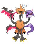  2020 angry annoyed avian beak big_feet bird black_beak blue_eyes brown_body brown_fur claws dodrio feet feral fire flame_head flame_wings fur fusion galarian_articuno galarian_moltres galarian_zapdos hi_res legendary_pok&eacute;mon long_beak narrowed_eyes nintendo open_mouth pink_tongue pok&eacute;mon pok&eacute;mon_(species) purple_beak red_beak regional_variant sharp_beak sharp_claws simple_background squint thegreyzen toe_claws tongue tongue_out video_games white_background yellow_claws yellow_eyes 