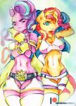  absurd_res boxing_gloves clothing duo equestria_girls equid female friendship_is_magic handwear hi_res horn mammal mashiromiku my_little_pony starlight_glimmer_(mlp) sunset_shimmer_(eg) unicorn 