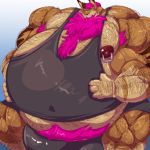  1:1 anthro belly big_belly big_bulge big_muscles bobert bulge chest_tuft clothing fur hairy_armpits hi_res huge_bulge huge_muscles hyper hyper_bulge hyper_muscles looking_at_viewer male mammal multicolored_body multicolored_fur musclegut muscular navel nipple_piercing nipples piercing rob_(rgmbleh) rodent sciurid smile tuft underwear 