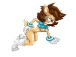  &lt;3 &lt;3_eyes 4:3 absurd_res anthro bite biting_lip breasts brown_hair bump_the_deer clothing eulipotyphlan exposed_breasts fan_character female hair hi_res lewdsharx mammal nipples solo sonic_the_hedgehog_(series) 