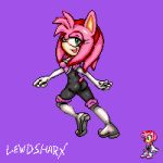  1:1 alternate_costume amy_rose anthro breasts clothing clothing_swap digital_media_(artwork) eulipotyphlan hedgehog lewdsharx low_res mammal pixel_(artwork) rouge_the_bat sonic_the_hedgehog_(series) thumbnail 