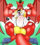  abdominal_bulge absurd_res american_dragon:_jake_long andromorph balls disney dragon genitals hi_res intersex intersex/male jake_long male muscular penetration penis pussy ridiculous_fit size_difference trooper036 vaginal 