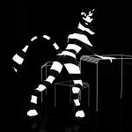  1:1 3d_(artwork) animated digital_media_(artwork) direfloof equid equine equustra female genitals horse loop mammal monochrome nude presenting psychadelic raised_tail short_playtime solo zebra 