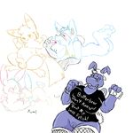  celestial hoppopotamus lucario minun pikachu plusle pokemon wuzzles 