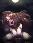  &lt;3 &lt;3_eyes abs absurd_res animal_humanoid big_breasts black_eyes blush bodily_fluids breasts brown_body brown_fur brown_hair canid canid_humanoid canine canine_humanoid cloud cowgirl_position detailed_background duo female female_on_top female_penetrated fur genitals gomeifuku hair hi_res human human_on_humanoid human_penetrating human_penetrating_humanoid humanoid humanoid_hands humanoid_penetrated interspecies light_skin long_hair lying male male/female male_penetrating male_penetrating_female mammal mammal_humanoid moon muscular night nipples nude on_back on_top open_mouth outside penetration penis saliva saliva_on_tongue sex sharp_teeth sweat teeth tongue tongue_out vaginal vaginal_penetration 