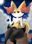  absurd_res braixen female fenefell fur genitals hi_res nintendo pok&eacute;mon pok&eacute;mon_(species) pussy text url video_games yellow_body yellow_fur 