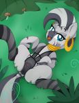  clothing equid equine female feral friendship_is_magic genitals hi_res lying mammal my_little_pony on_back pearlyiridescence pussy spread_legs spreading translucent translucent_clothing zebra zecora_(mlp) 